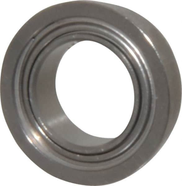 Value Collection - 5/16" Bore Diam, 1/2" OD, Double Shield Miniature Radial Ball Bearing - 5/32" Wide, With Flange, 1 Row, Round Bore, 52 Lb Static Capacity, 122 Lb Dynamic Capacity - Makers Industrial Supply