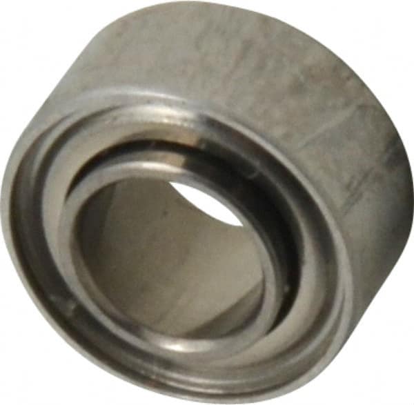 Value Collection - 0.055" Bore Diam, 3/16" OD, Double Shield Miniature Radial Ball Bearing - 7/64" Wide, 1 Row, Round Bore, 16 Lb Static Capacity, 52 Lb Dynamic Capacity - Makers Industrial Supply