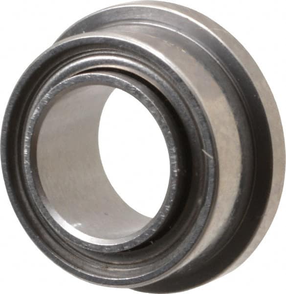 Value Collection - 1/8" Bore Diam, 3/8" OD, Double Shield Miniature Radial Ball Bearing - 9/64" Wide, With Flange, 1 Row, Round Bore, 49 Lb Static Capacity, 144 Lb Dynamic Capacity - Makers Industrial Supply