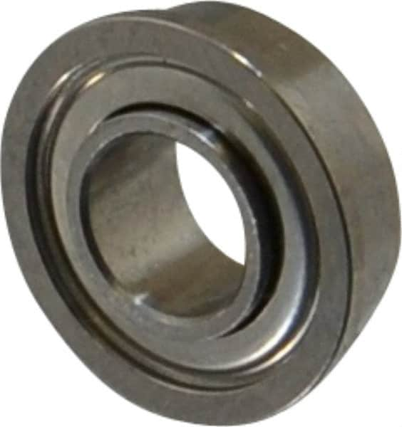 Value Collection - 3/16" Bore Diam, 3/8" OD, Double Shield Miniature Radial Ball Bearing - 1/8" Wide, With Flange, 1 Row, Round Bore, 56 Lb Static Capacity, 160 Lb Dynamic Capacity - Makers Industrial Supply