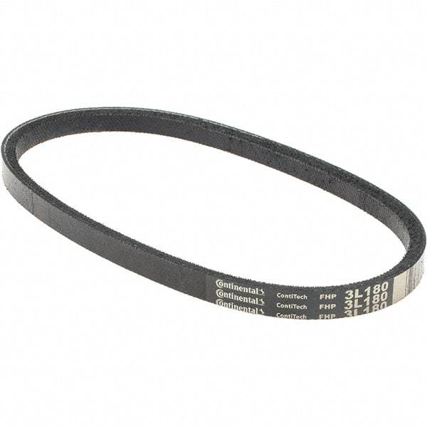 Value Collection - Section 3L, 18" Outside Length, V-Belt - Rubber, Fractional HP, No. 3L180 - Makers Industrial Supply