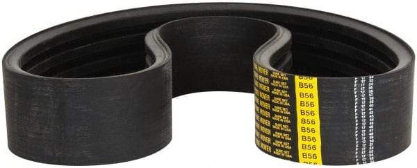 Value Collection - Section B, V-Belt - Neoprene Rubber, Classic Banded, No. B-56 - Makers Industrial Supply