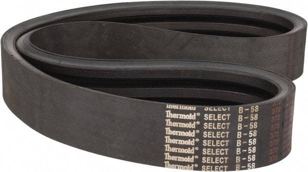 Value Collection - Section B, V-Belt - Neoprene Rubber, Classic Banded, No. B-58 - Makers Industrial Supply