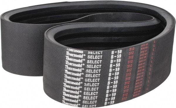 Value Collection - Section B, V-Belt - Neoprene Rubber, Classic Banded, No. B-59 - Makers Industrial Supply