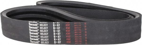 Value Collection - Section B, V-Belt - Neoprene Rubber, Classic Banded, No. B-67 - Makers Industrial Supply