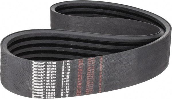 Value Collection - Section B, V-Belt - Neoprene Rubber, Classic Banded, No. B-80 - Makers Industrial Supply