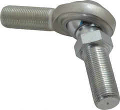 Made in USA - 3/4" ID, 1-3/4" Max OD, 14,290 Lb Max Static Cap, Male Spherical Rod End with Stud - 3/4-16 RH, Steel with Steel Raceway - Makers Industrial Supply