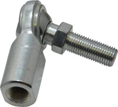 Made in USA - 3/8" ID, 1" Max OD, 5,100 Lb Max Static Cap, Female Spherical Rod End with Stud - 3/8-24 RH, Steel with Steel Raceway - Makers Industrial Supply