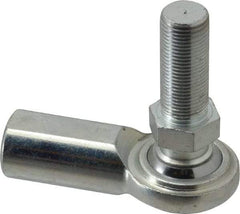 Made in USA - 3/4" ID, 1-3/4" Max OD, 14,290 Lb Max Static Cap, Female Spherical Rod End with Stud - 3/4-16 RH, Steel with Steel Raceway - Makers Industrial Supply