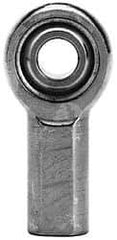 Made in USA - 1/4" ID, 3/4" Max OD, 6,195 Lb Max Static Cap, Female Spherical Rod End with Stud - 1/4-28 RH, Alloy Steel with Steel Raceway - Makers Industrial Supply