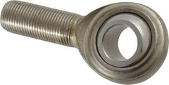 Made in USA - 3/4" ID, 1-3/4" Max OD, 7,512 Lb Max Static Cap, Plain Male Spherical Rod End - 3/4-16 RH, Stainless Steel with Stainless Steel Raceway - Makers Industrial Supply