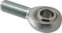 Made in USA - 3/4" ID, 1-3/4" Max OD, 28,090 Lb Max Static Cap, Plain Male Spherical Rod End - 3/4-16 RH, Alloy Steel with Steel Raceway - Makers Industrial Supply