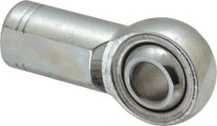 Made in USA - 7/16" ID, 1-1/8" Max OD, 10,290 Lb Max Static Cap, Plain Female Spherical Rod End - 7/16-20 RH, Alloy Steel with Steel Raceway - Makers Industrial Supply