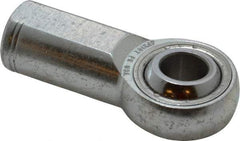 Made in USA - 5/8" ID, 1-1/2" Max OD, 17,959 Lb Max Static Cap, Plain Female Spherical Rod End - 5/8-18 RH, Alloy Steel with Steel Raceway - Makers Industrial Supply