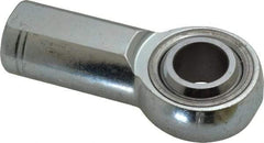 Made in USA - 3/4" ID, 1-3/4" Max OD, 28,090 Lb Max Static Cap, Plain Female Spherical Rod End - 3/4-16 RH, Alloy Steel with Steel Raceway - Makers Industrial Supply