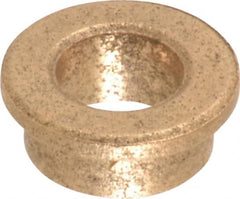 Boston Gear - 1/4" Inside x 3/8" Outside Diam, Oil Impregnated Bronze SAE-841 Flanged Sleeve Bearing - 1/2" Flange Outside Diam, 1/16" Flange Thickness, 3/16" OAL - Makers Industrial Supply