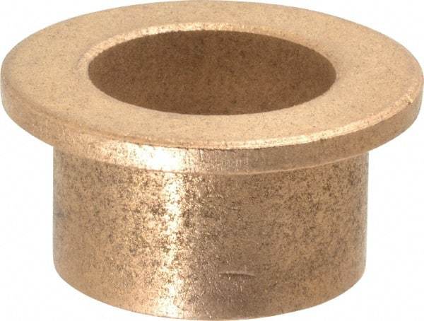 Boston Gear - 7/8" Inside x 1-1/8" Outside Diam, Oil Impregnated Bronze SAE-841 Flanged Sleeve Bearing - 1-1/2" Flange Outside Diam, 1/8" Flange Thickness, 3/4" OAL - Makers Industrial Supply