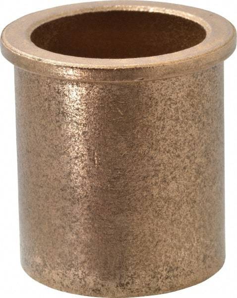 Boston Gear - 1-1/4" Inside x 1-1/2" Outside Diam, Oil Impregnated Bronze SAE-841 Flanged Sleeve Bearing - 1-3/4" Flange Outside Diam, 1/8" Flange Thickness, 1-3/4" OAL - Makers Industrial Supply