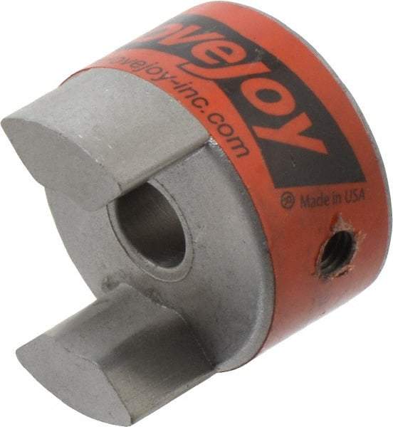 Lovejoy - 10mm Max Bore, Flexible Coupling Hub - 1.36" OD, 2" OAL, Sintered Iron, Order 2 Hubs & 1 Spider for Complete Coupling - Makers Industrial Supply