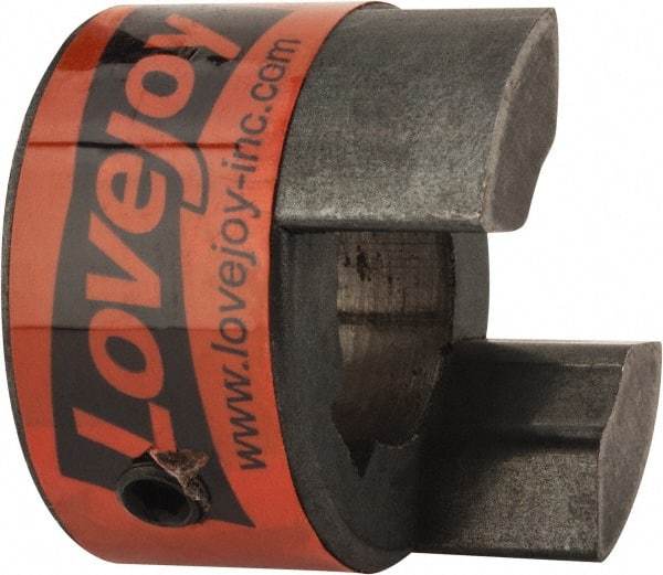 Lovejoy - 19mm Max Bore, 6mm x 2.8mm Keyway Width x Depth, Flexible Coupling Hub - 1.36" OD, 2" OAL, Sintered Iron, Order 2 Hubs & 1 Spider for Complete Coupling - Makers Industrial Supply