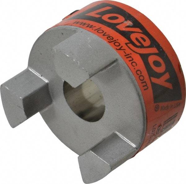 Lovejoy - 5/8" Max Bore Diam, 3/16" x 3/32" Keyway Width x Depth, Flexible Coupling Hub - 1-3/4" OD, 2.12" OAL, Sintered Iron, Order 2 Hubs & 1 Spider for Complete Coupling - Makers Industrial Supply