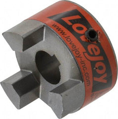 Lovejoy - 16mm Max Bore, 5mm x 2.3mm Keyway Width x Depth, Flexible Coupling Hub - 1-3/4" OD, 2.12" OAL, Sintered Iron, Order 2 Hubs & 1 Spider for Complete Coupling - Makers Industrial Supply