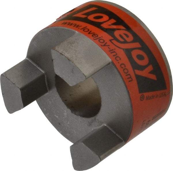 Lovejoy - 19mm Max Bore, 6mm x 2.8mm Keyway Width x Depth, Flexible Coupling Hub - 1-3/4" OD, 2.12" OAL, Sintered Iron, Order 2 Hubs & 1 Spider for Complete Coupling - Makers Industrial Supply