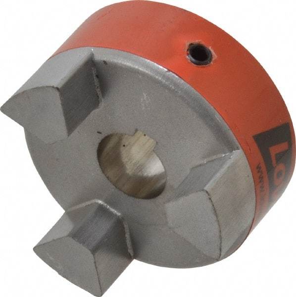 Lovejoy - 5/8" Max Bore Diam, 3/16" x 3/32" Keyway Width x Depth, Flexible Coupling Hub - 2.11" OD, 2.12" OAL, Sintered Iron, Order 2 Hubs & 1 Spider for Complete Coupling - Makers Industrial Supply