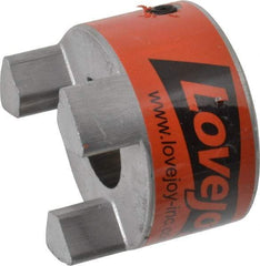 Lovejoy - 1-1/8" Max Bore Diam, 1/4" x 1/8" Keyway Width x Depth, Flexible Coupling Hub - 2.54" OD, 3-1/2" OAL, Sintered Iron, Order 2 Hubs & 1 Spider for Complete Coupling - Makers Industrial Supply