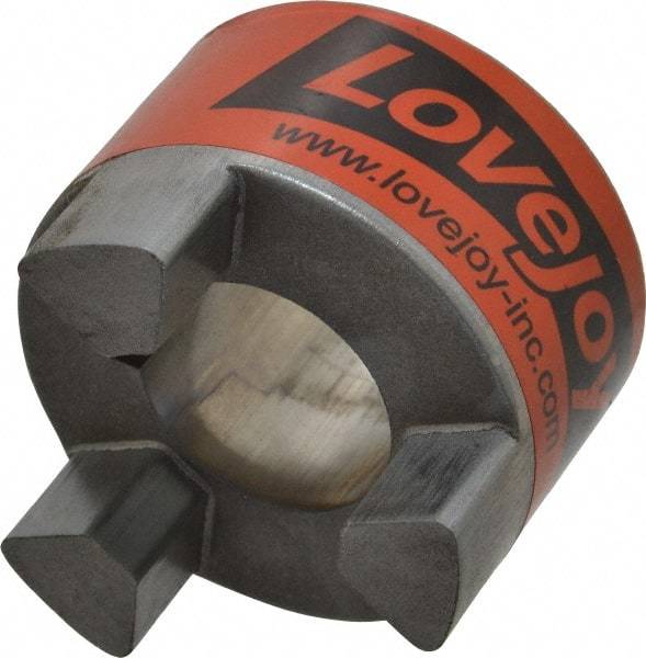 Lovejoy - 1-1/4" Max Bore Diam, 1/4" x 1/8" Keyway Width x Depth, Flexible Coupling Hub - 2.54" OD, 3-1/2" OAL, Sintered Iron, Order 2 Hubs & 1 Spider for Complete Coupling - Makers Industrial Supply