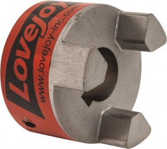 Lovejoy - 25mm Max Bore, 8mm x 3.3mm Keyway Width x Depth, Flexible Coupling Hub - 2.54" OD, 3-1/2" OAL, Sintered Iron, Order 2 Hubs & 1 Spider for Complete Coupling - Makers Industrial Supply