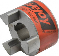 Lovejoy - 28mm Max Bore, 8mm x 3.3mm Keyway Width x Depth, Flexible Coupling Hub - 2.54" OD, 3-1/2" OAL, Sintered Iron, Order 2 Hubs & 1 Spider for Complete Coupling - Makers Industrial Supply