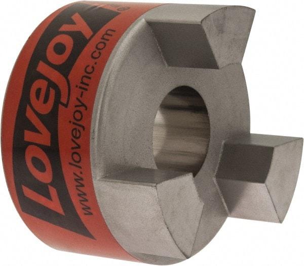 Lovejoy - 1-1/4" Max Bore Diam, 1/4" x 1/8" Keyway Width x Depth, Flexible Coupling Hub - 3.31" OD, 4-1/4" OAL, Sintered Iron, Order 2 Hubs & 1 Spider for Complete Coupling - Makers Industrial Supply