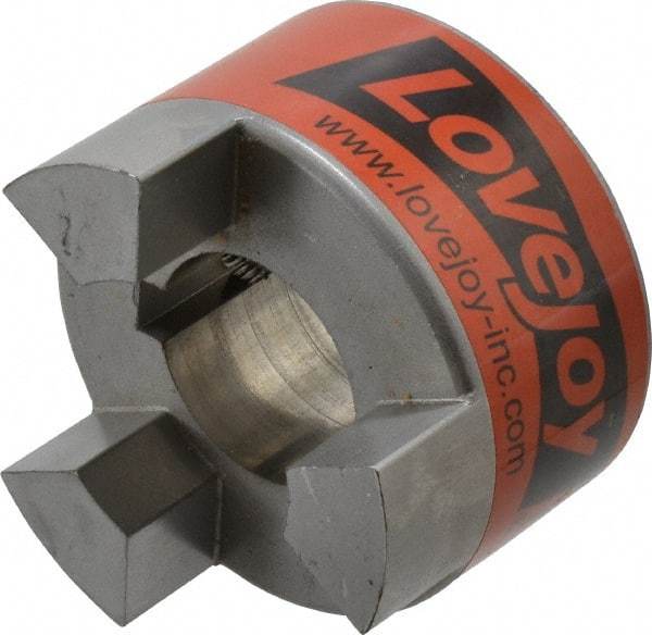 Lovejoy - 1-1/2" Max Bore Diam, 3/8" x 3/16" Keyway Width x Depth, Flexible Coupling Hub - 3.31" OD, 4-1/4" OAL, Sintered Iron, Order 2 Hubs & 1 Spider for Complete Coupling - Makers Industrial Supply