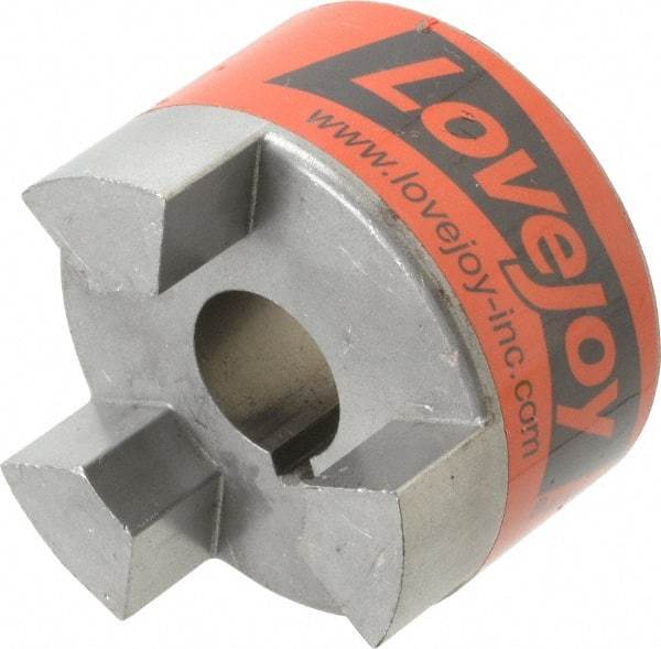 Lovejoy - 28mm Max Bore, 8mm x 3.3mm Keyway Width x Depth, Flexible Coupling Hub - 3.31" OD, 4-1/4" OAL, Sintered Iron, Order 2 Hubs & 1 Spider for Complete Coupling - Makers Industrial Supply