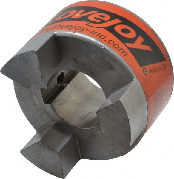 Lovejoy - 38mm Max Bore, 10mm x 3.3mm Keyway Width x Depth, Flexible Coupling Hub - 3.31" OD, 4-1/4" OAL, Sintered Iron, Order 2 Hubs & 1 Spider for Complete Coupling - Makers Industrial Supply