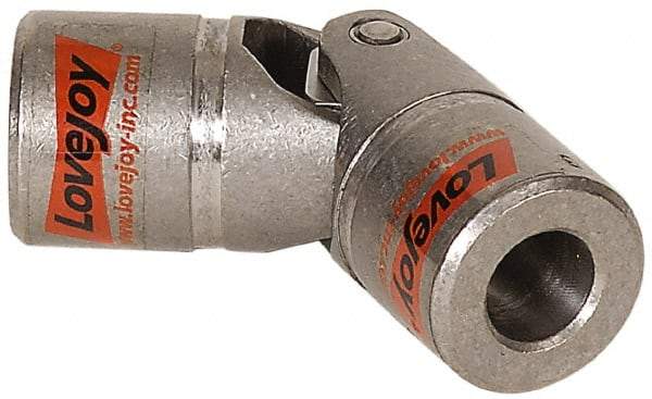 Lovejoy - 1-3/16" Bore Depth, 5,280 In/Lbs. Torque, D-Type Single Universal Joint - 3/4" Inside x 1-1/2" Outside Diam, 4-1/4" OAL - Makers Industrial Supply