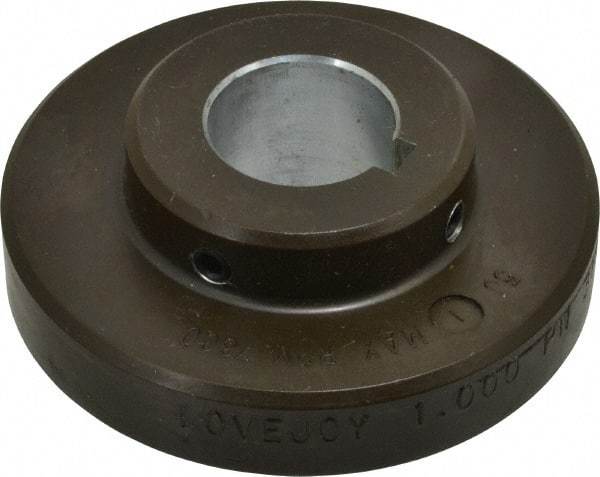 Lovejoy - 1" Max Bore Diam, 1/4" x 1/8" Keyway Width x Depth, Flexible Coupling Hub - 3-1/4" OD, 2.88" OAL, Cast Iron - Makers Industrial Supply