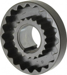 Lovejoy - 1-1/8" Max Bore Diam, 1/4" x 1/8" Keyway Width x Depth, Flexible Coupling Hub - 3-1/4" OD, 2.88" OAL, Cast Iron - Makers Industrial Supply