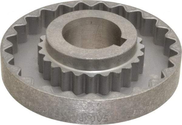 Lovejoy - 1-1/2" Max Bore Diam, 3/8" x 3/16" Keyway Width x Depth, Flexible Coupling Hub - 4-5/8" OD, 3.94" OAL, Cast Iron - Makers Industrial Supply