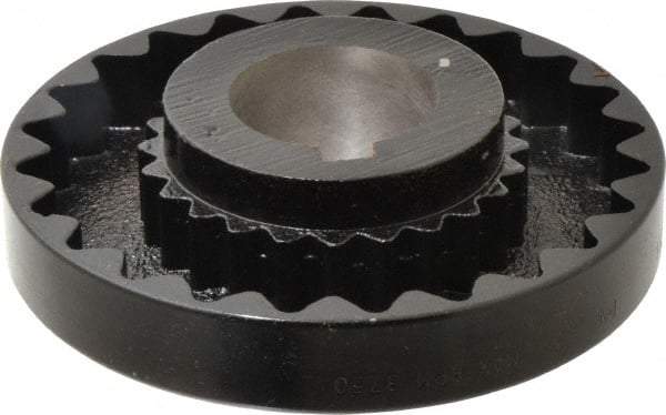 Lovejoy - 2" Max Bore Diam, 1/2" x 1/4" Keyway Width x Depth, Flexible Coupling Hub - 6.35" OD, 5.06" OAL, Cast Iron - Makers Industrial Supply