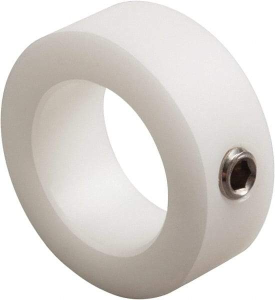 Climax Metal Products - 1" Bore, Nylon, Set Screw Shaft Collar - 1-5/8" Outside Diam, 5/8" Wide - Makers Industrial Supply