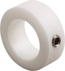 Climax Metal Products - 7/8" Bore, Nylon, Set Screw Shaft Collar - 1-3/8" Outside Diam, 9/16" Wide - Makers Industrial Supply