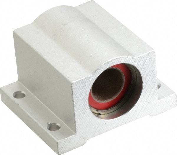 Pacific Bearing - 1/2" ID, 2" OAW x 1.688" OAL x 1-1/4" OAH Closed Single Pillow Block - 1-11/16 Inch Overall Length x 1-1/4 Inch Overall Height x 2 Inch Width, - Makers Industrial Supply