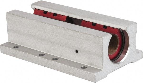 Pacific Bearing - 1/2" ID, 3-1/2" OAL x 1-1/4" OAH Open Twin Pillow Block - 3-1/2 Inch Overall Length x 1-1/4 Inch Overall Height x 2 Inch Width, - Makers Industrial Supply