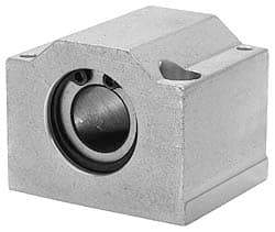 Pacific Bearing - 12mm ID, 39mm OAL x 35mm OAH Open Single Pillow Block - 16.5mm Base-to-Ctr Ht - Makers Industrial Supply