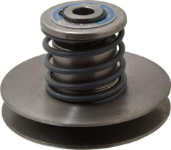 Lovejoy - 1.72" Min Pitch, 3-1/2" Long, 4.65" Max Diam, Spring Loaded Variable Speed Pulley - 5" Outside Diam, 7/8" Inside Diam, 1/2 Hp at 1750 RPM, 0.333 Hp at 1150 RPM - Makers Industrial Supply