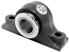 Browning - 3-7/16" ID, 14" OALType E Nonexpansion Pillow Block - 3-3/4" Base-to-Ctr Ht, Cast Iron - Makers Industrial Supply