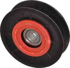 Fenner Drives - 3/8 Inside x 3.1" Outside Diam, 0.63" Wide Pulley Slot, Glass Reinforced Nylon Idler Pulley - 5L/B Belt Section, For Use with V-Belts - Makers Industrial Supply