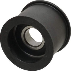 Fenner Drives - 17 Inside x 2.07" Outside Diam, 1.37" Wide Pulley Slot, Glass Reinforced Nylon Idler Pulley - For Use with Flat Belts, 1-1/8" Wide - Makers Industrial Supply